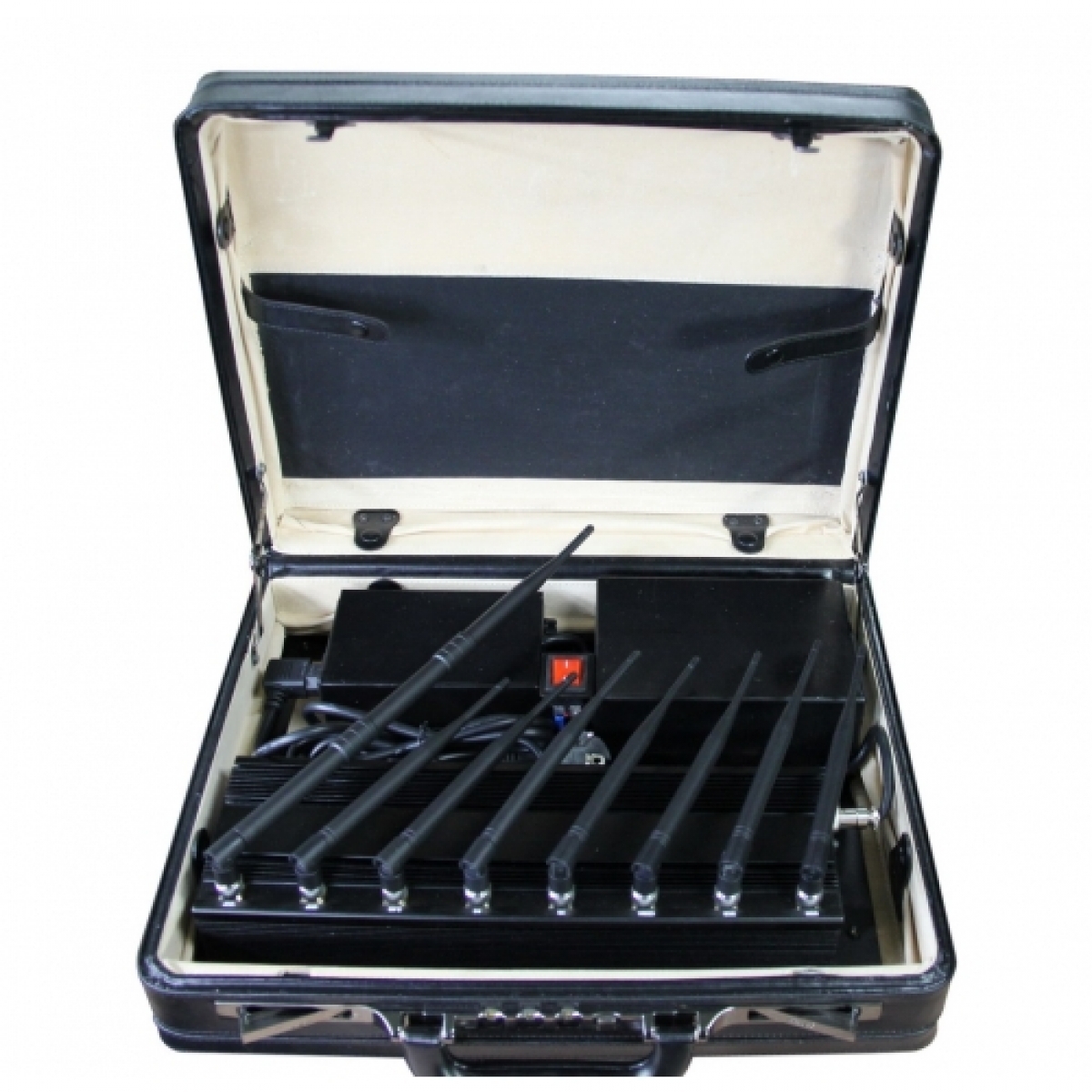 Portable Signal Scrambler generator - Buy Suitcase 8 Antennas 20W Jammer up to 50 m GPS L1 L2 L5 RC 868 433 315Mhz Lojack Drone Frequency Jammers, price $1001